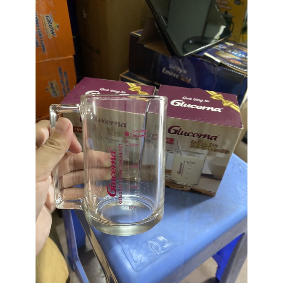 COMBO 2 LY THỦY TINH CHIA VẠCH LUMINARC QUÀ TẶNG SỮA GLUCERNA