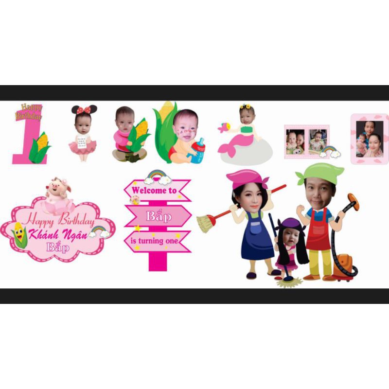 Chibi bé ngỗ nghĩnh trang trí đủ size ( khách đặt kèm phụ kiện trên 200k giảm 15% hàng chibi)