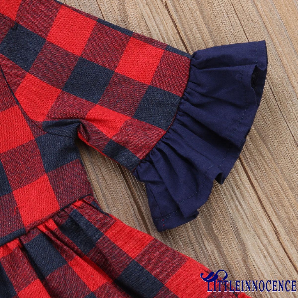 ❤XZQ-New Baby Kids Pageant Princess Party Dress Casual Plaids Girls Tutu Sundress Dresses