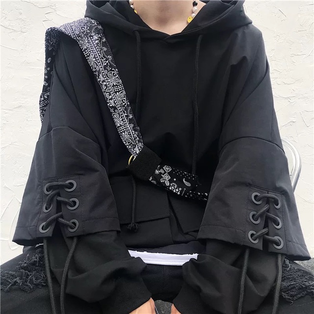 Áo hoodie đan dây túi hộp | BigBuy360 - bigbuy360.vn