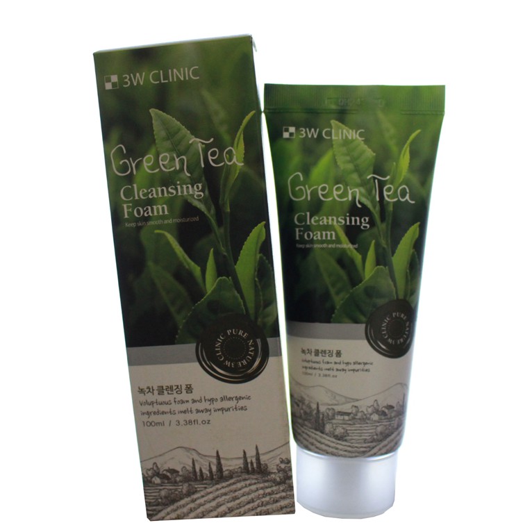 Combo x2 Sữa rửa mặt 3W Clinic chiết xuất trà xanh và chiết xuất gạo (100mlx2) | BigBuy360 - bigbuy360.vn