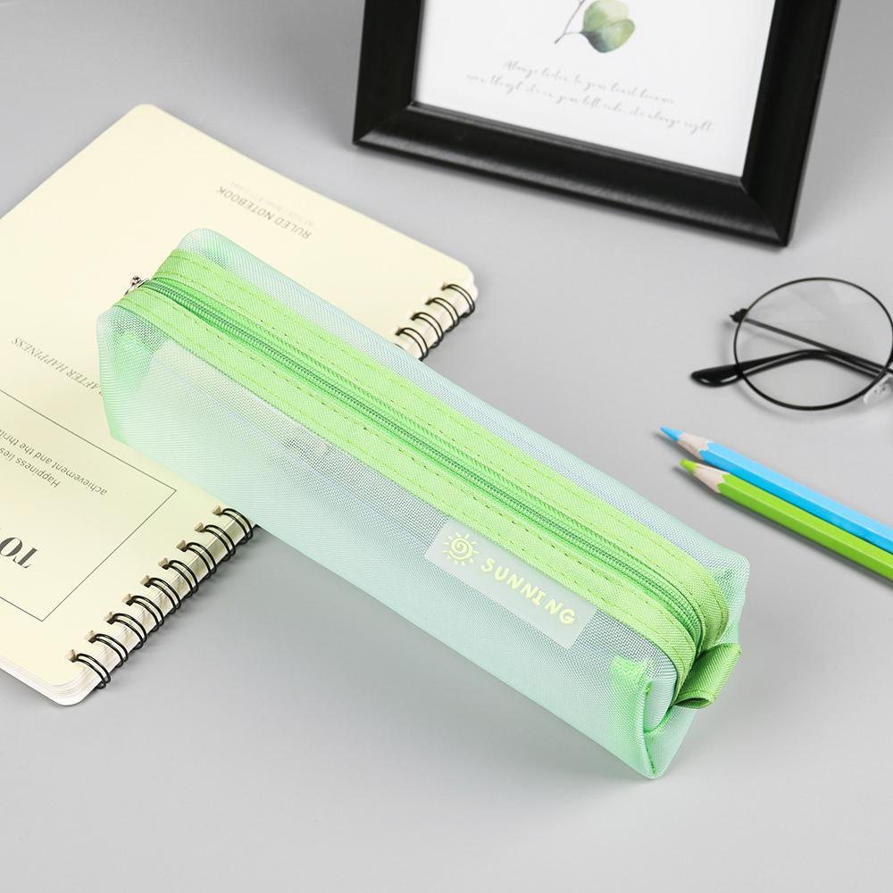 Túi Đựng Bút Chì / Mỹ Phẩm LAKAMIER Màu Trơn Có Khóa Kéo Tiện Dụng