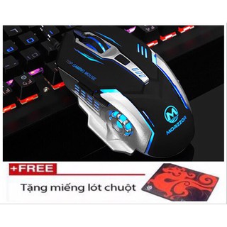 Chuột morzzor mz-17 led chuyên game + tặng kèm tấm lót chuột