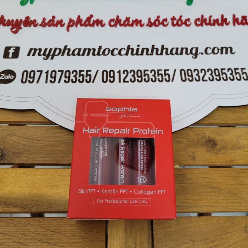 TINH CHẤT DƯỠNG TÓC SOPHIA PROTEIN PHỤC HỒI TÓC HƯ NÁT 10*13ML