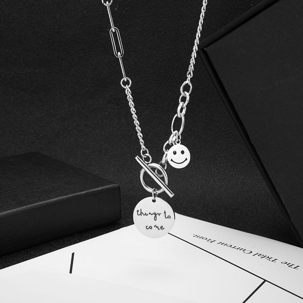 Vòng cổ choker hình mặt cười phối tua rua phong cách cổ điển Hàn Quốc cho nam và nữ