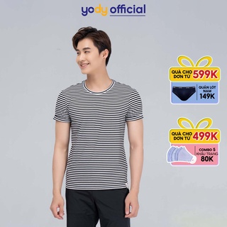Áo phông YODY nam không cổ ngắn tay lơ vê PPM4197