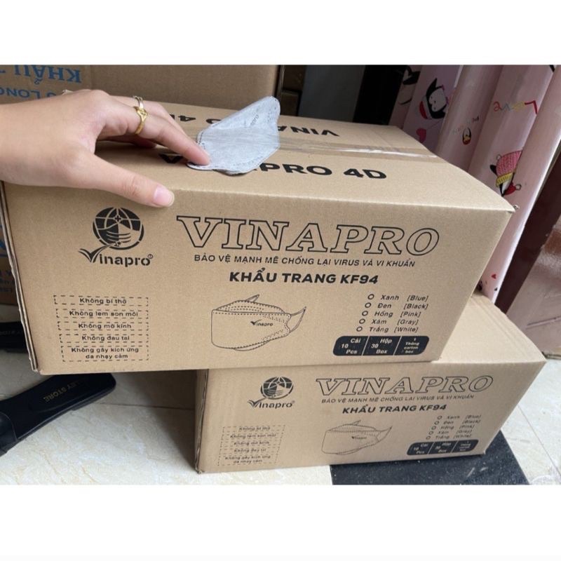 [Thùng 300c] Khẩu trang 4D Vinapro KF94