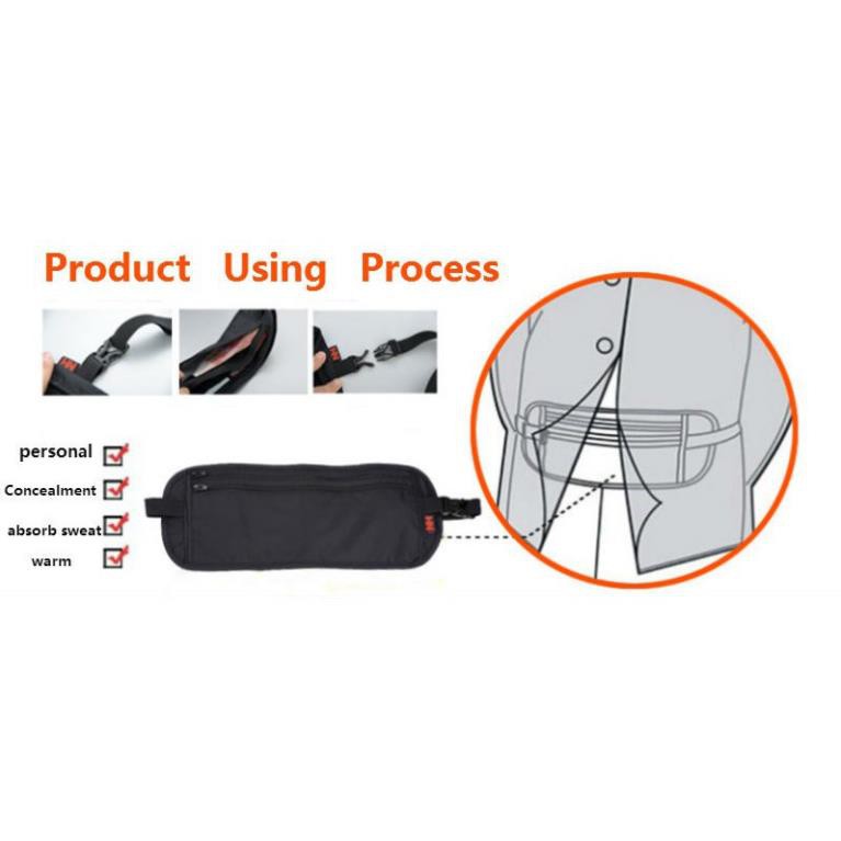 Túi đeo hông nam, nữ đựng Hộ chiếu, Đồ cá nhân NatureHike NH15Y005-B