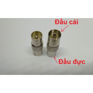 Jack RF 2 đầu đực/ 2 đầu cái/ 2 đầu đực cái(Jack TV , Jack angten)(set 4 cái)
