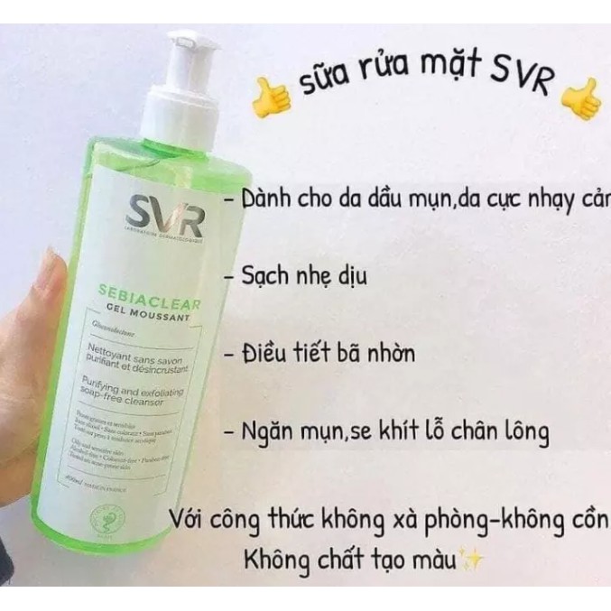 Sữa Rửa Mặt SVR Sebiaclear Gel Moussant 400ML Dành Da Dầu | BigBuy360 - bigbuy360.vn