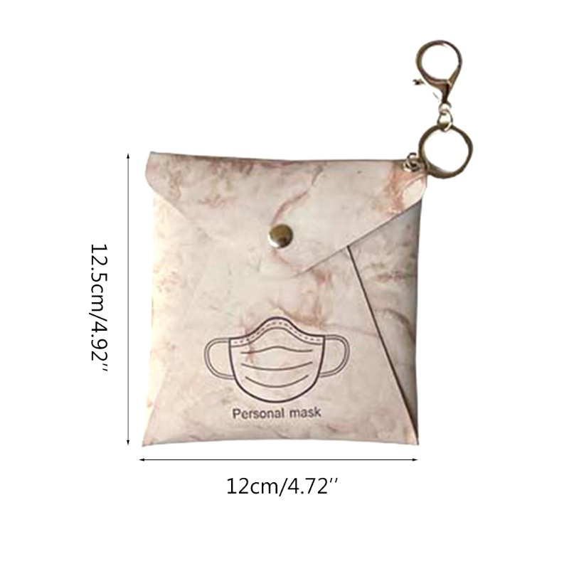 Túi đựng khẩu trang có móc khóa chống thấm nước tiện dụng