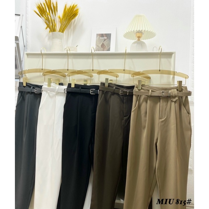 Quần vải baggy kèm đai mã 815 hàng QC