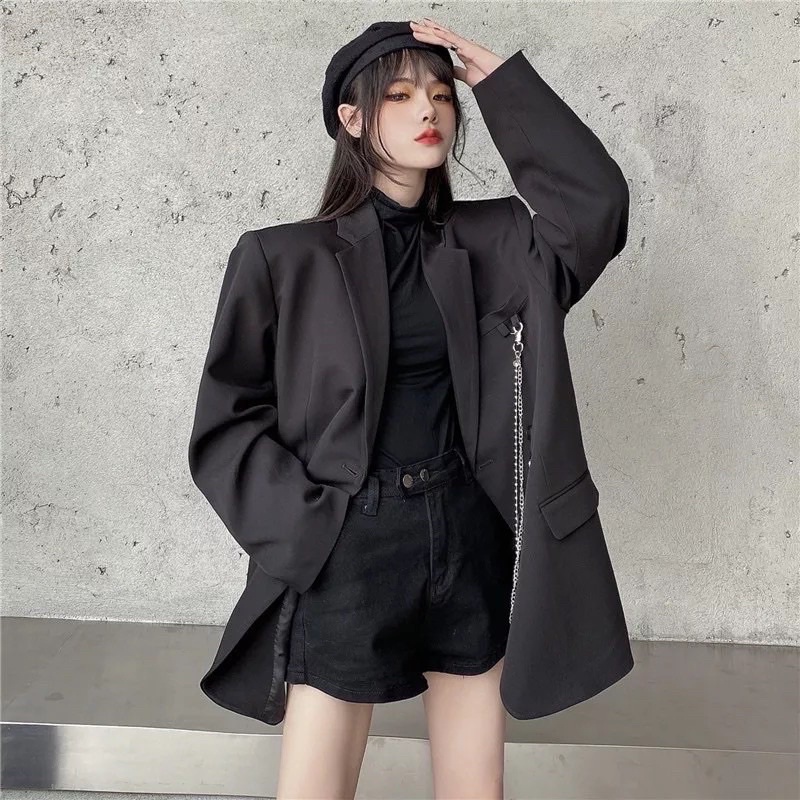 Áo Blazer Nam Nữ From Rộng Phong Cách Hàn Quốc, Áo Vest 2 Lớp Thời Trang Unisex