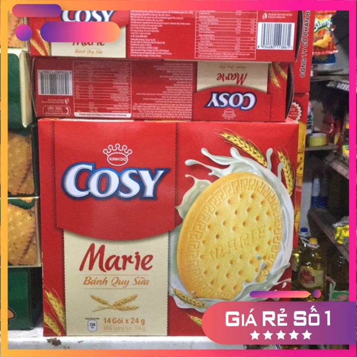 Hộp Bánh Quy Cosy Marie 336g Vị Sữa/ Vị Socola Yến Mạch