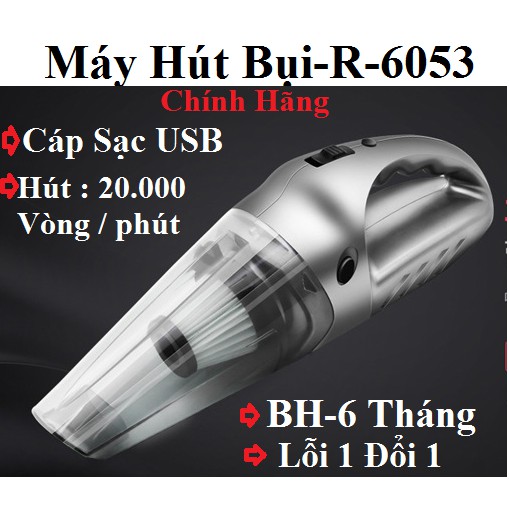 Máy Hút Bụi Cầm Tay Mini Không Dây R-6053 Bản Cao Cấp