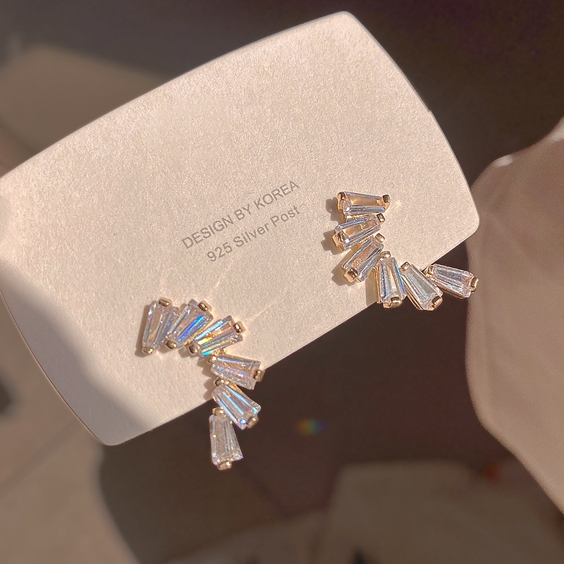 Bông Tai Đính Đá Zircon Phong Cách punk Hàn Quốc Sang Trọng Dành Cho Nữ s925 2022