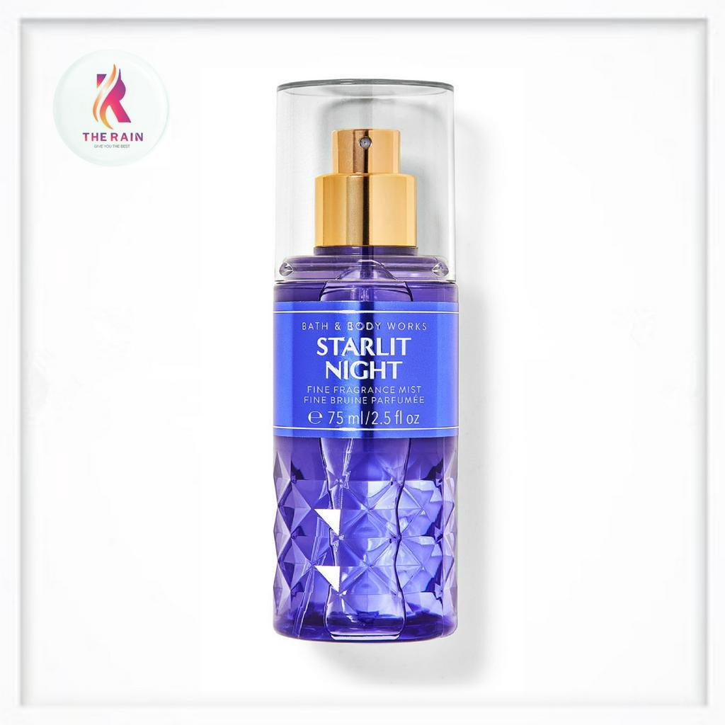Xịt thơm toàn thân mini Bath &amp; Body Works Starlit Night 75ml