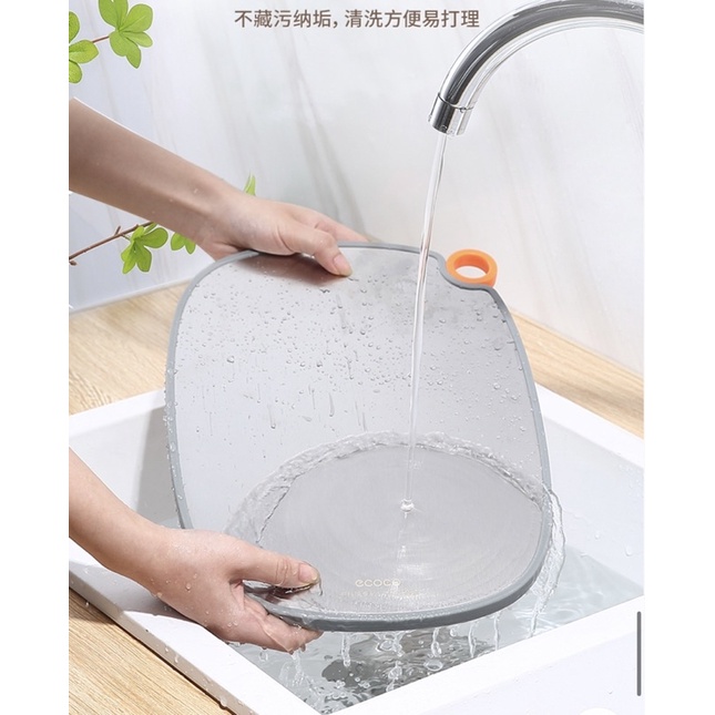 Thớt 2 mặt ECOCO Inox 304, Nhựa PP kháng khuẩn cao cấp | Thớt thái chuyên dụng nhà bếp, hoa quả, đồ tươi sống đa năng