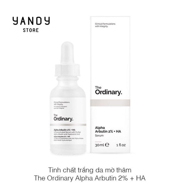 The Ordinary Alpha Arbutin 2% + HA 30ml- Tinh chất sáng da, mờ thâm