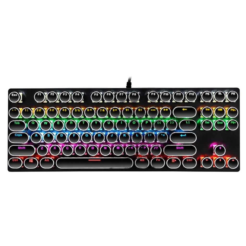 Bàn Phím Cơ Chơi Game 87 Phím RGB Có Đèn LED Nền Dành Cho Windows PC