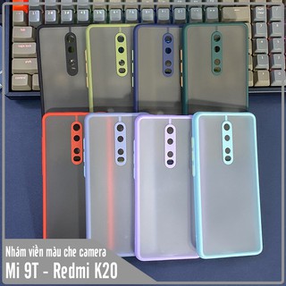 Ốp lưng cho Xiaomi Mi 9T- Redmi K20 trong nhám viền màu che camera