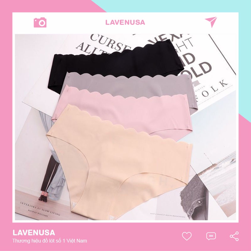 Quần lót nữ thun lạnh đúc su kháng khuẩn không viền cao cấp LAVENUSA QL35