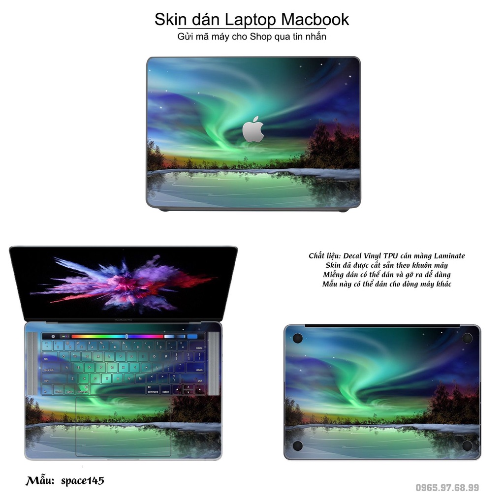 Skin dán Macbook mẫu không gian (đã cắt sẵn, inbox mã máy cho shop)