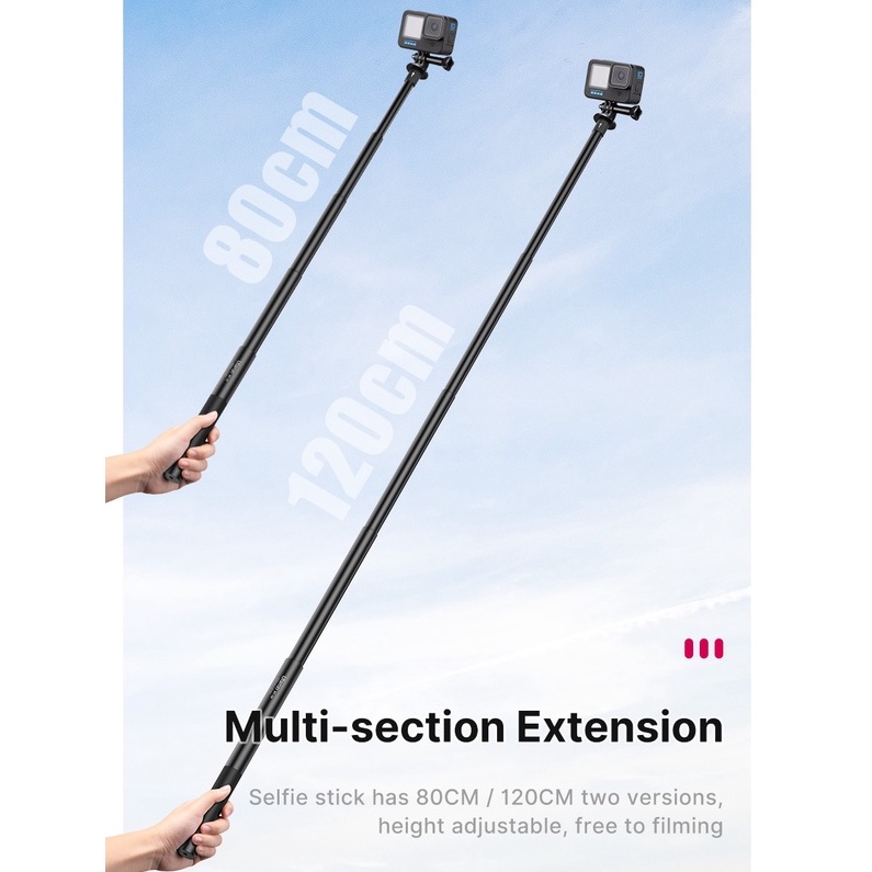 ULANZI MT-57 (80cm) / MT-58 (120cm) - Gậy Chụp Hình Selfie Đa Năng - Hàng Chính Hãng