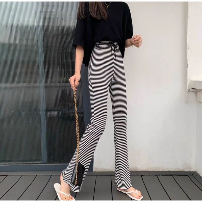 Quần Ống Loe Nhiều Màu Cạp Chun Cotton 100% Siêu Mát