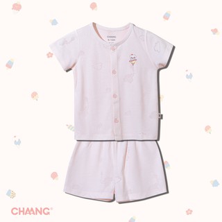 Bộ cộc tay bé trai bé gái Chaang cài cúc giữa – Chất cotton mềm mịn, thoáng mát