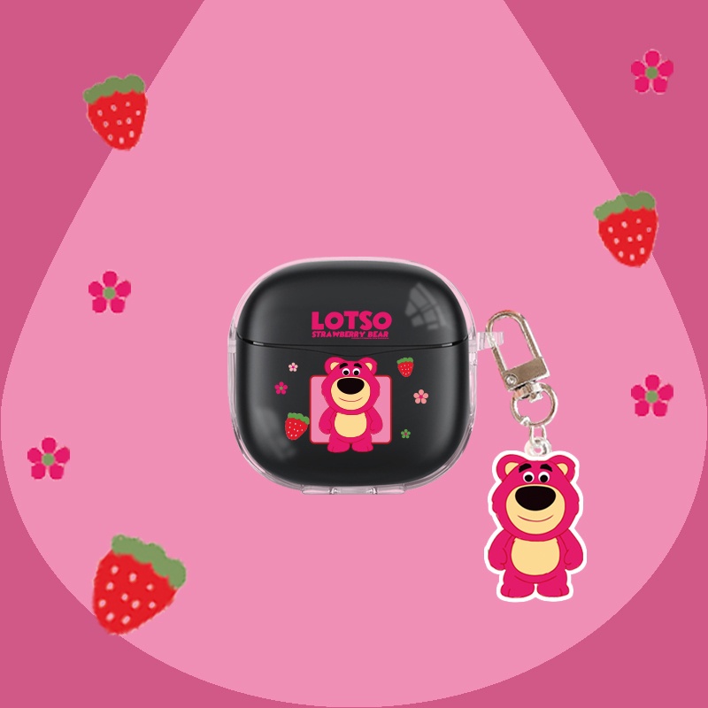 Vỏ Bảo Vệ Hộp Sạc Tai Nghe Soundpeats Air3 Bằng TPU Trong Suốt Chống Rơi Chống Trầy Hình Chú Chó Snoopy Đáng Yêu Kèm Móc Khóa