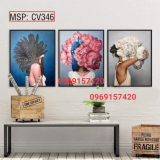 Bộ 3 tranh spa, nghệ thuật 40*60*3