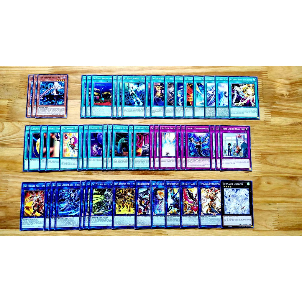 Bài Yugioh ❤️FREESHIP❤️ Thẻ bài Yugioh Sky Striker deck 54 lá