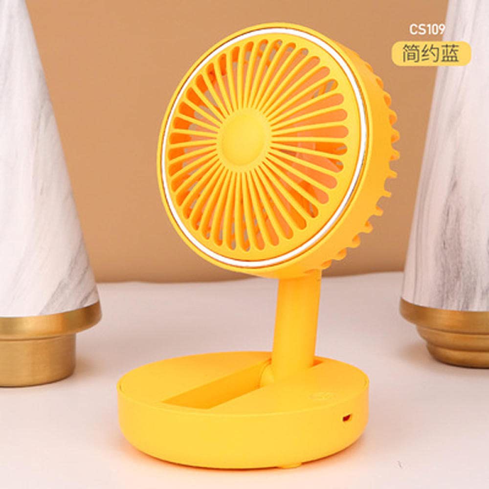 Quạt mini cầm tay sạc pin gấp gọn để bàn có 3 tốc độ gió làm mát