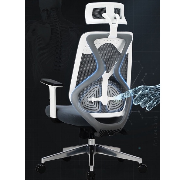 Ghế Xoay Công Thái Học HBADA HDNY163, Lưng Kép Đệm Lưới Chuẩn Ergonomic, bảo hành 12 tháng