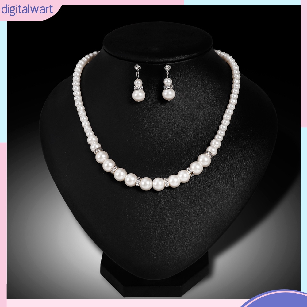 Bộ trang sức bằng hợp kim đính đá / ngọc trai giả sang trọng hợp thời trang cho phái nữ