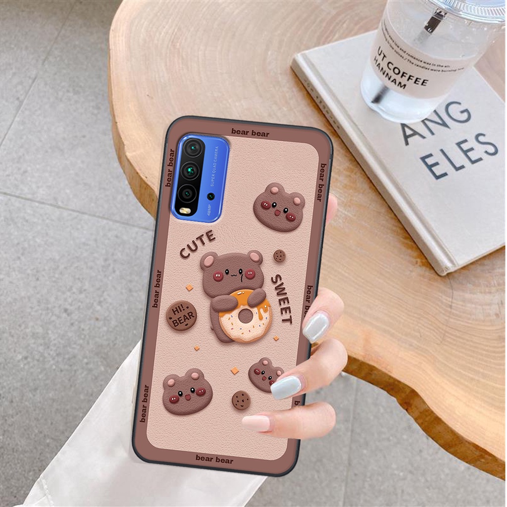 Ốp lưng Xiaomi REDMI 9T in hình Gấu nâu - hồng, Gấu Be@rick  cực CUTE, DỄ THƯƠNG