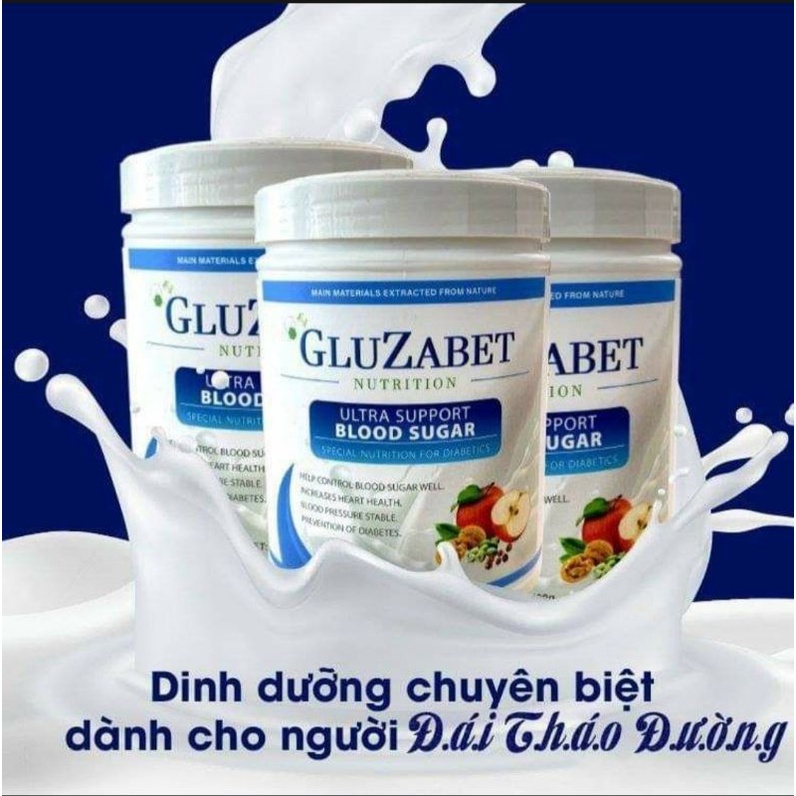 Combo 3 Hộp Sữa Gluzabet - Sữa hạt dinh dưỡng cho người tiểu đường - Hộp 800gr