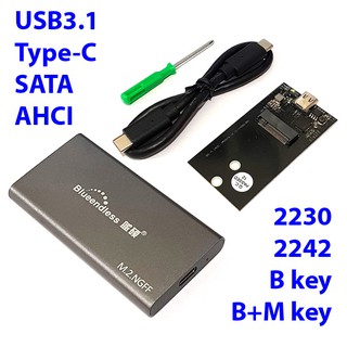 Box SSD M.2 2242 SATA, AHCI USB3.1 type-C Blueendless M240C BX08