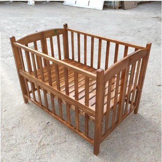 Cũi cho bé - cũi giường gỗ quế tự nhiên 100% sơn màu