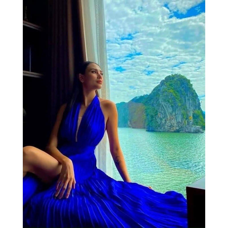 MAXI DẬP LY CAO CẤP CÓ CO GIÃN BA MÀU ĐỎ VÀNG XANH