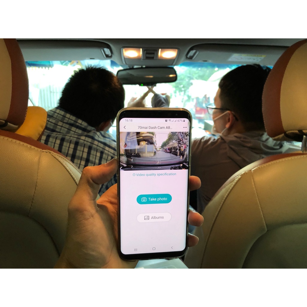 Camera hành trình Xiaomi 70mai A800S 4K ghi hình trước sau .