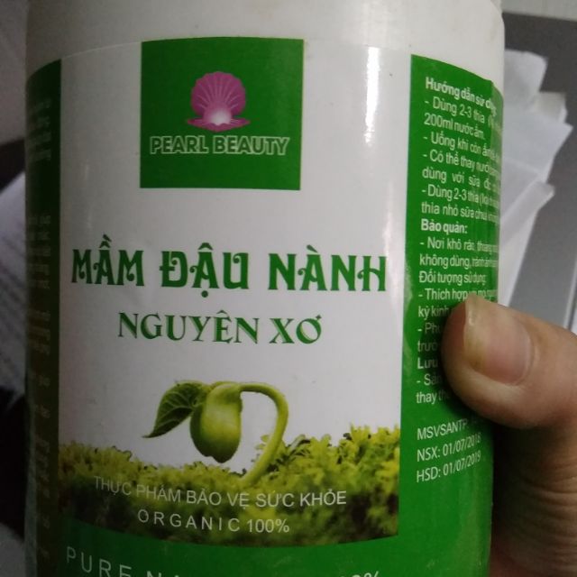 40k/Hộp 500gr Mầm đậu nành nguyên sơ VSATTP NHÀ LÀM