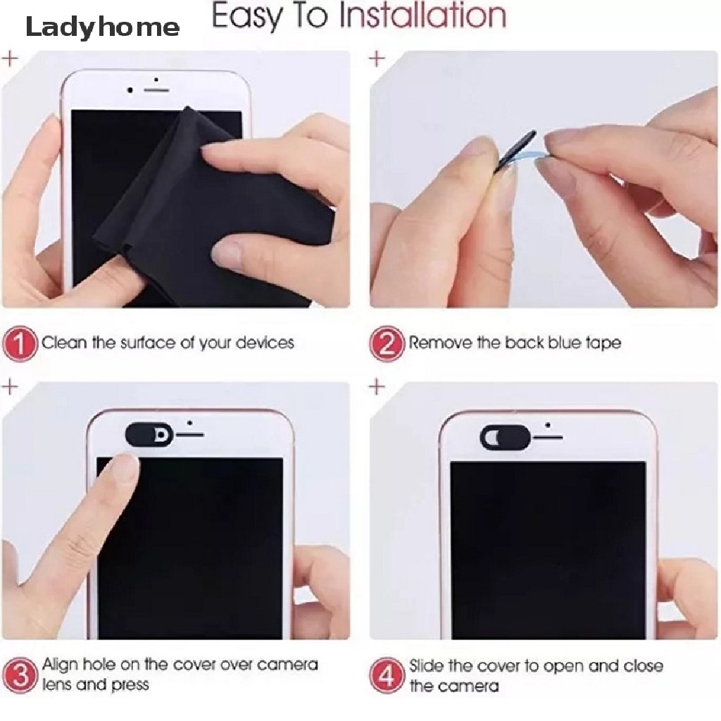 Vỏ Bọc Webcam Bằng Nhựa Có Nam Châm Trượt Bảo Vệ Chế Độ Riêng Tư Cho Laptop