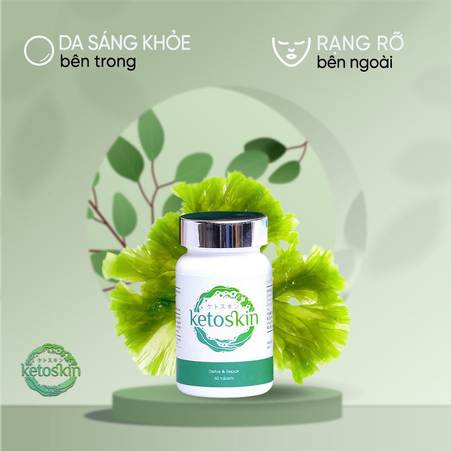 [GIÁ SỈ] Viên uống thải độc cơ thể làm đẹp da Ketoskin Nhật Bản hộp 60 viên