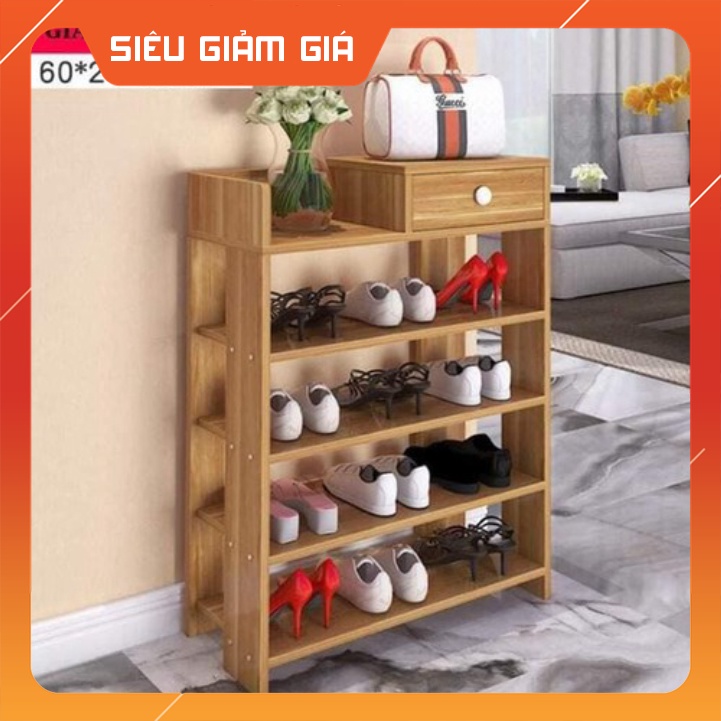 Kệ giày gỗ 5 tầng cao cấp, giá để giày dép đa năng [SIÊU RẺ]