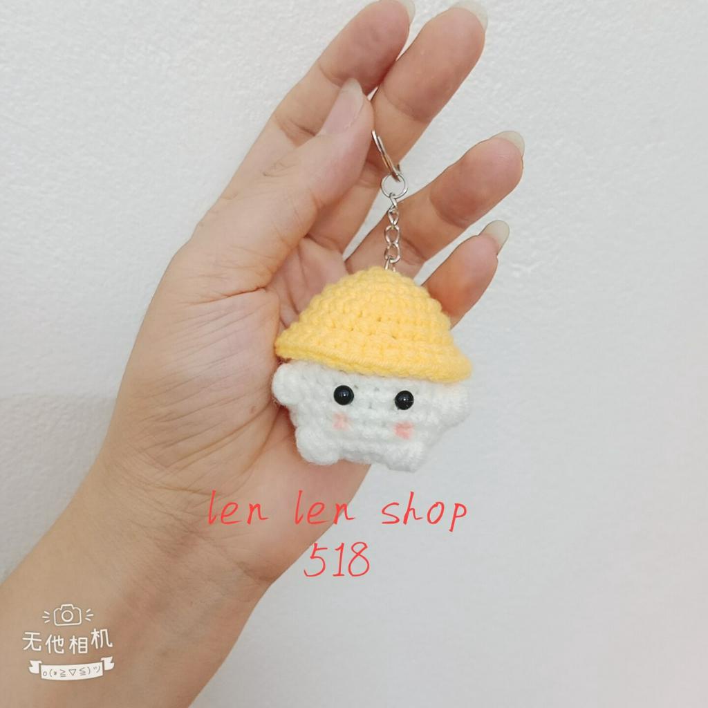 Móc khóa bé nấm bằng len cute