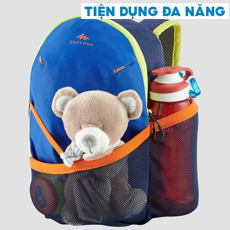 Balo trẻ em QUECHUA dã ngoại mh100 5 lít - xanh dương/cam