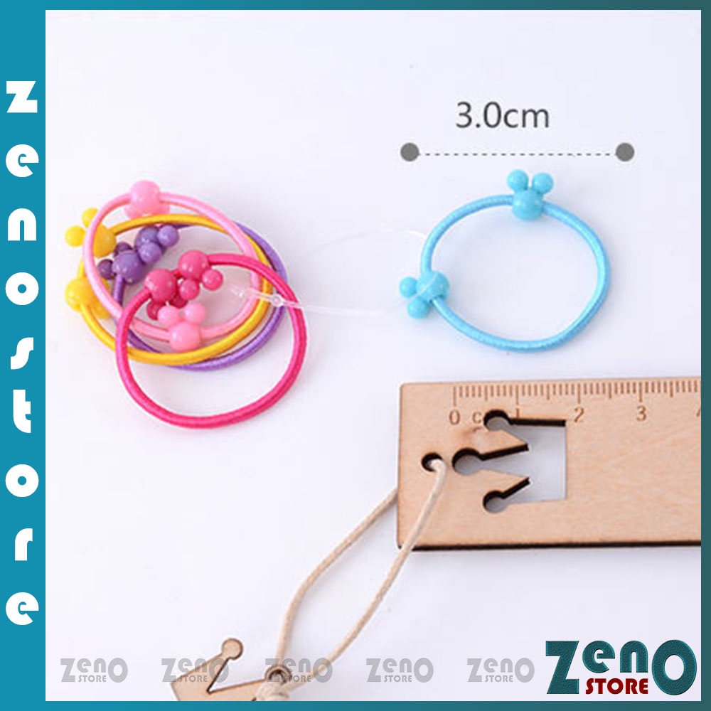 Gói chun buộc tóc 50 dây cho bé, dây buộc tóc nhiều hình co giãn dễ buộc PT20