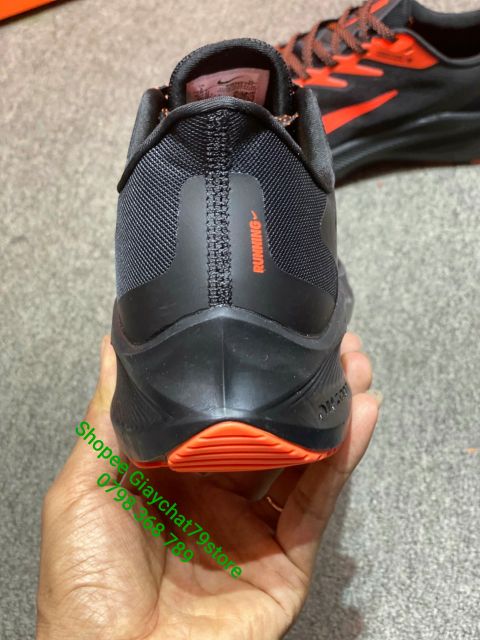 Giày Nike Air Zoom Winflo 7 Men's Running CJ0302-001 Black/Orange  [Chính Hãng - FullBox] Giaychat79store